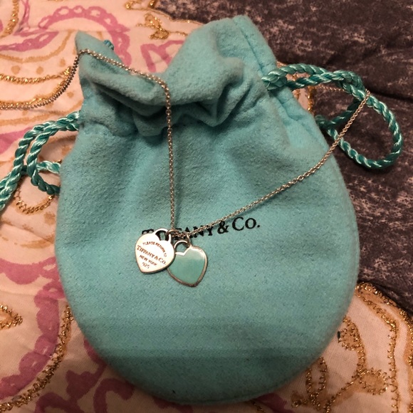 Engraved Mini Double Heart Tag Pendant 